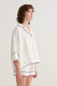 Snow Ivy Long Sleeve Shirt & Shorts Pyjama Set