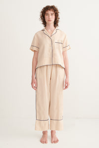 Chiffon Ivy Short Sleeve Shirt & Pants Pyjama Set
