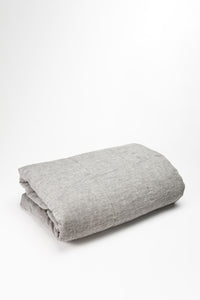 Linen Quilted Blanket - Fog