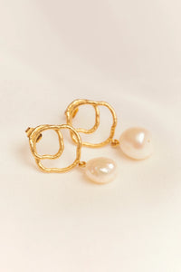 Celaphine Gold and Pearl Earrings