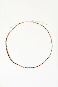 Beaded Orange and Chocolate Necklace
