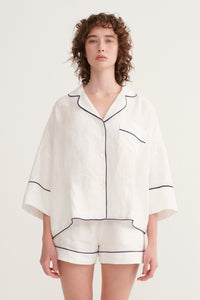 Snow Ivy Long Sleeve Shirt & Shorts Pyjama Set