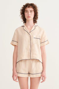 Chiffon Ivy Short Sleeve Shirt & Shorts Pyjama Set