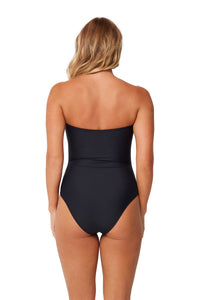 Black Keyhole Bandeau One Piece