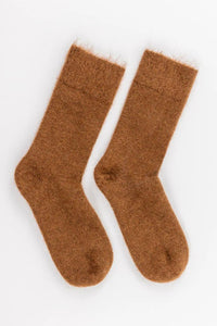 Ultra Soft Alpaca Everyday Socks Brown