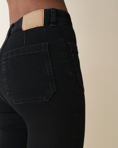 St Monica Cropped  Jeans Black