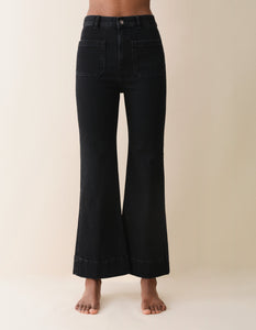 St Monica Cropped  Jeans Black