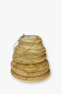 Antique Brass Wire Lantern Medium