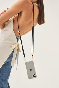 Black Thin Crossbody Lanyard