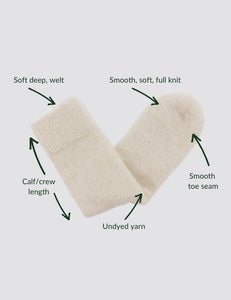 Ultra Soft Undyed Alpaca Bed Socks Grey