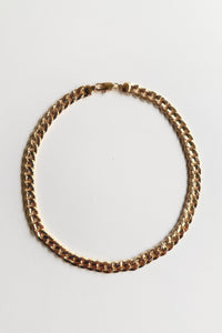18K Textured Chunky Cuban Link Necklace