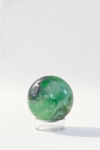 Fluorite Crystal Sphere With Stand