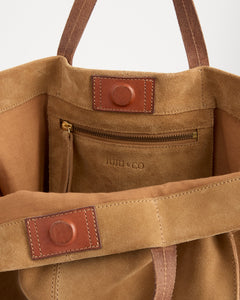 Sand Suede Tote Bag