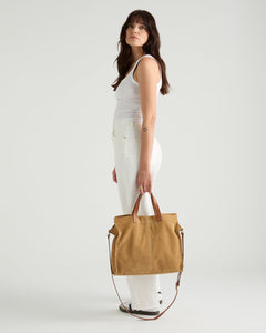 Sand Suede Tote Bag