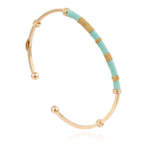 Zanzibar Bracelet Gold - Turquoise