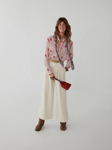 Meena Paisley Blouse - Red