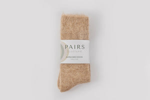Ultra Soft Undyed Alpaca Bed Socks Fawn