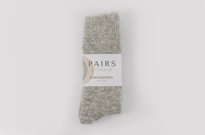 Ultra Soft Undyed Alpaca Bed Socks Grey