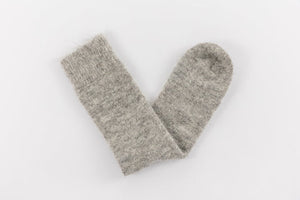 Ultra Soft Undyed Alpaca Bed Socks Grey