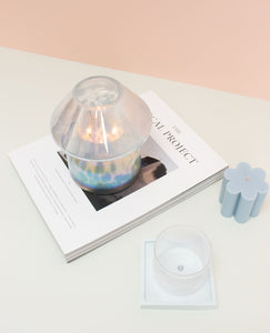 Light Blue Mushroom Candle Lamp