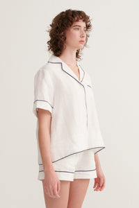 Snow Ivy Short Sleeve Shirt & Shorts Pyjama Set