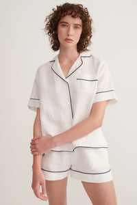 Snow Ivy Short Sleeve Shirt & Shorts Pyjama Set