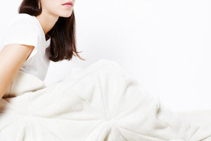 Handmade Wool & Cashmere Bloom Origami Blanket Cream