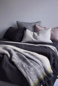 Linen Quilted Blanket - Cloud