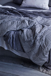 Linen Quilted Blanket - Cloud
