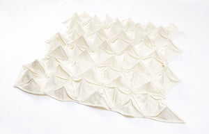 Handmade Wool & Cashmere Bloom Origami Blanket Cream