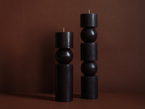 Jet Totem Set of Three Sculptural Candles