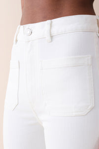 St Monica Cropped Jeans Natural White