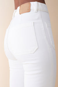 St Monica Cropped Jeans Natural White