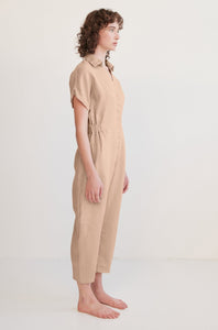 Taupe Ivy Short Sleeve Jumpsuit