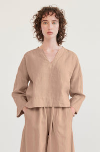 Taupe Ivy Long Sleeve Popover