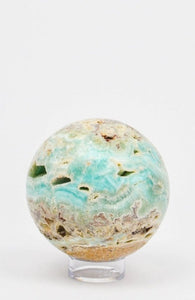 Caribbean Calcite Sphere with Stand