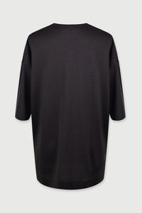 Espresso Ivy Wool Oversized Crew T-Shirt