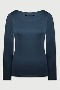 Ocean Ivy Wool Boat Neck Long Sleeve Top