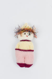 Hand Knitted Doll With Hat