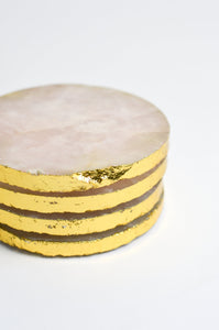 Rose Agate Coaster Set of Four