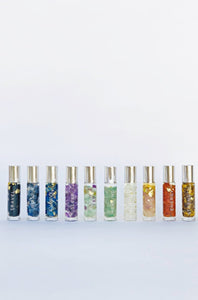 Crystal Infused with 24K Gold Essential Oil Roller