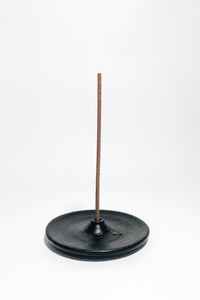 Black Ceramic Incense Holder