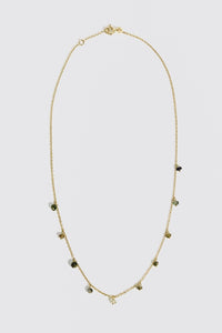 Diana Mini Drop Necklace Green Agate
