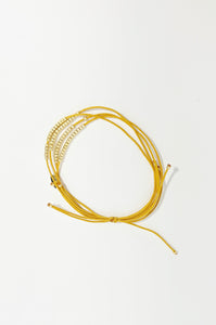 Gold Beaded Multi Strand Bracelet