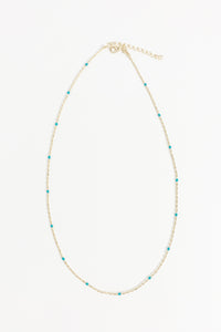 Turquoise Resin Bead Necklace