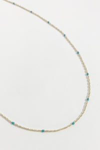 Turquoise Resin Bead Necklace