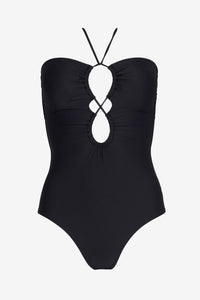 Black Keyhole Bandeau One Piece
