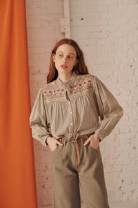 Smocking and Embroidery Blouse