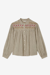 Smocking and Embroidery Blouse