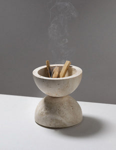 Sphere Incense Burner Travertine